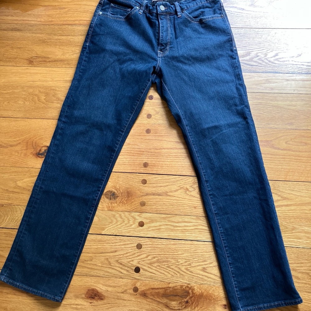 34 Heritage Blue Relaxed Fit Jeans with Deep Indigo Wash 36x34